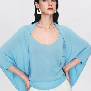 RoseLingLing Acetate Cotton One-Piece Knitted Cardigan And Tank Top Set Simple Sli Commute round Ne Seven Sve Women'... - AliExpress Sweaters&Jumpers