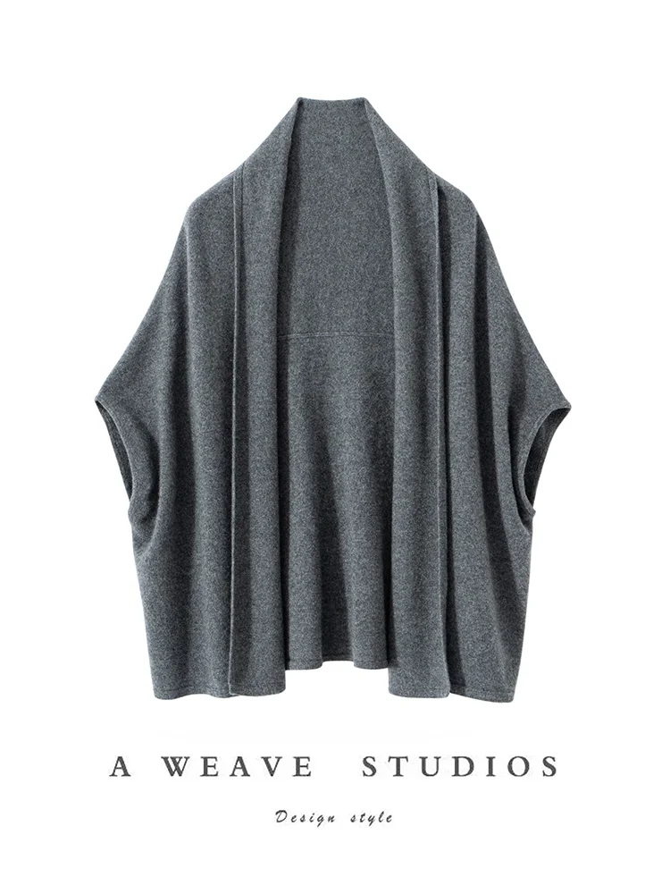 CHICUU Luxury Women 100% Cashmere Cardigan Shawl Coats Spring Autumn Grace Simple Style Cashmere Sweater Cape Comfy Knitwear - AliExpress Sweaters&Jumpers