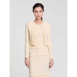 S Home Spring Summer New Women's Faion Gingham Lace Knitted Open Cardigan CA027 Commute Sle Regular Fit Long Sve - AliExpress Sweaters&Jumpers