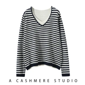 Women V-neck Pullover Fake Two-piece Set Sweater Autumn Winter Basic Bottom Clothing Warm Tops Cashmere Knitwear 100% Cashmere - AliExpress Sweaters&Jumpers