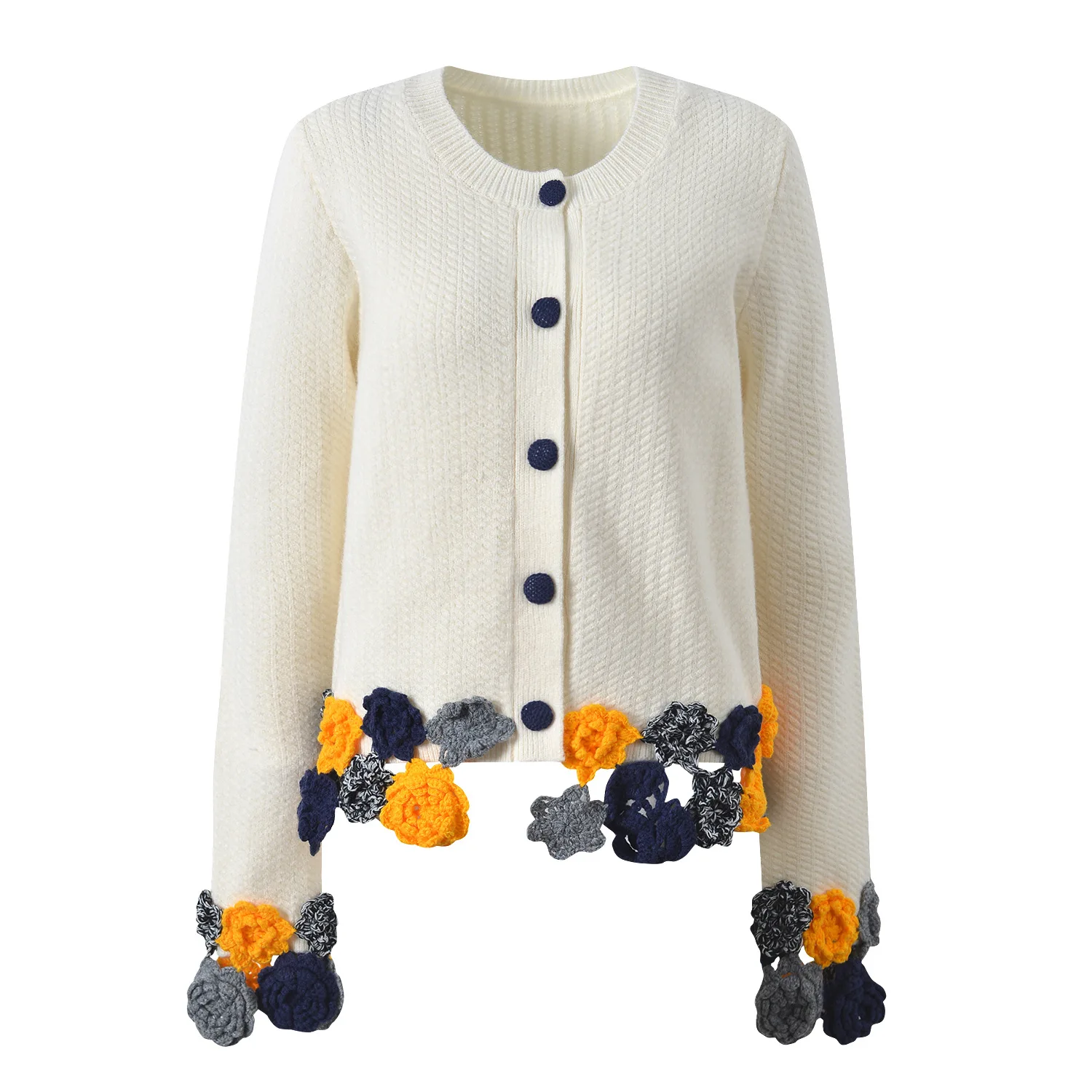 Handmade Knitted round Ne Open Cardigan Sweater Faionable Ele Sle Commute Wind Thiened Autumn New Arrival - AliExpress Sweaters&Jumpers