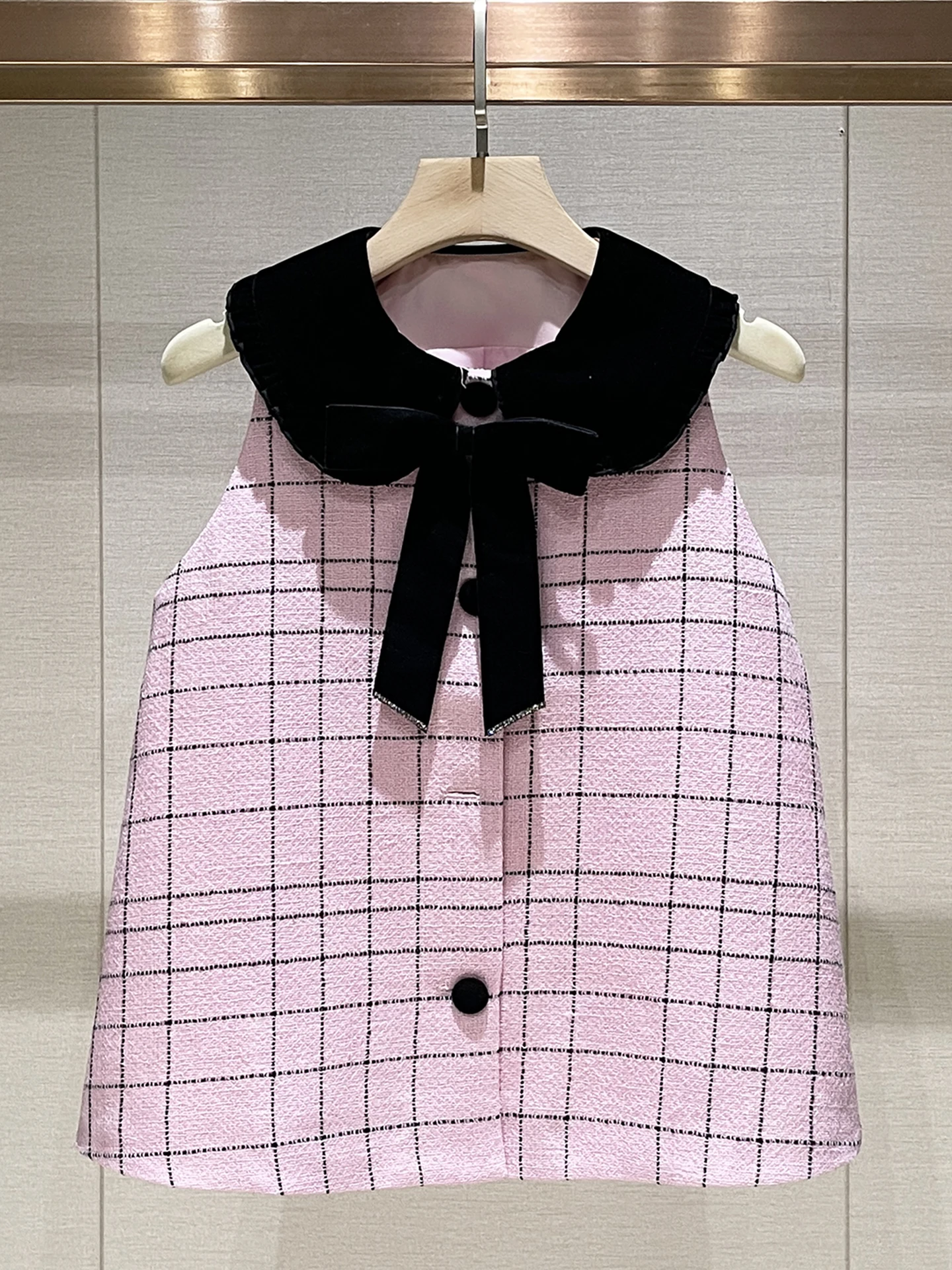 Stunning Inner Wear Small Vest Spring 2026 New Doll Collar Knot Plaid Casual Open Cardigan Women's Faion Knitted ... - AliExpress Sweaters&Jumpers