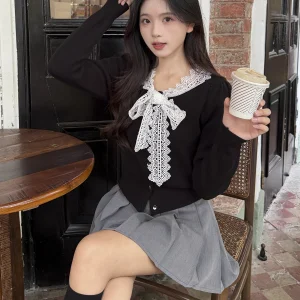 Bla  Knot Thiened Double Knit Woolen Sweater for Women Winter 2025 Regular Length Long Sve round Ne Design - AliExpress Sweaters&Jumpers