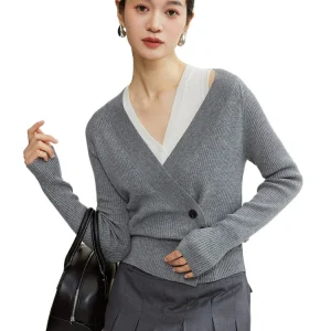14-Pin Zhongding Ultrafine 100% Wool, Deconstructed Wind Knitted Vest Cardigan Two-piece Casual Commuter Top Women - AliExpress Sweaters&Jumpers