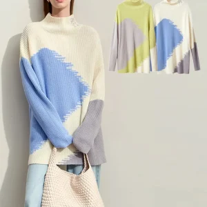 Amii Women's Sweater 2025 Winter New Loose Turtleneck Sweater for Woman Embroidery Loose Knit Long Sleeves Pullover Top 12454051 - AliExpress Sweaters&Jumpers