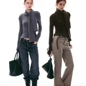 High Ne Knitted T-irt Women's Overhead Long Sve Wrap Sle Quali Top Spring Faion Ladies' Premium Knitwear - AliExpress Sweaters&Jumpers
