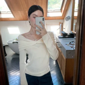 Binguo Women's Knitted Cross Collar Sweater Soft Tone Light Beige Slimming Long Sve Commute Sle Polyester Fiber - AliExpress Sweaters&Jumpers