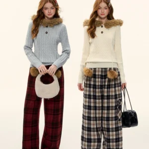AsGony Wool Blend Knitted Hat Coat Design Soft Warm Vintage Sle Long Sve round Ne Pullover for Women Daily Wear - AliExpress Sweaters&Jumpers