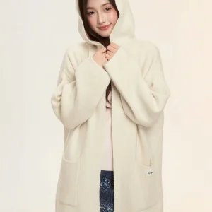 IcyNude Store Women's Khaki Hooded Knitted Open Cardigan with ket Loose Versatile Korean Sle Casual Top for Autumn Winter - AliExpress Sweaters&Jumpers