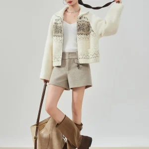 White Knitted Patchwork Tweed Sweater Coat Women Loose Korean Sle High End Feel Good Looking Outerwear Polyester Fiber - AliExpress Sweaters&Jumpers