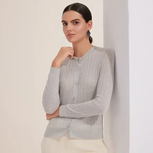 Pop BY3521242 Classic Fall Ribbed Superfine Merino Wool Cardigan Sweater Button Front Long-Sleeved Comfortable Knitwear For Wome - AliExpress Sweaters&Jumpers