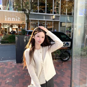 YANUOYU Women's Knitted Woolen Open Cardigan round Ne Loose Feeling Long Sve Winter Faion Casual Comfortable Fit - AliExpress Sweaters&Jumpers