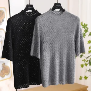 Women's Knitted Woolen Top High Collar ort Sve Embroidered Fierman Sle Soft Comfortable Commute Faion Basic Layer - AliExpress Sweaters&Jumpers