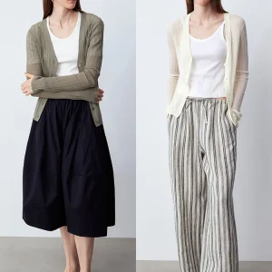 LIAC ROC 25 Summer New Sensation Silk Wool Knitted Open Cardigan Micro Hollow Weaving Texture Thin Open Cardigan Long Sve ... - AliExpress Sweaters&Jumpers