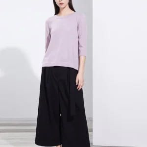 Knitted Merino Wool Pleated Chiffon Seven-Quarter Sve round Ne Overhead Knitwear Commute Sle ort Length Color - AliExpress Sweaters&Jumpers