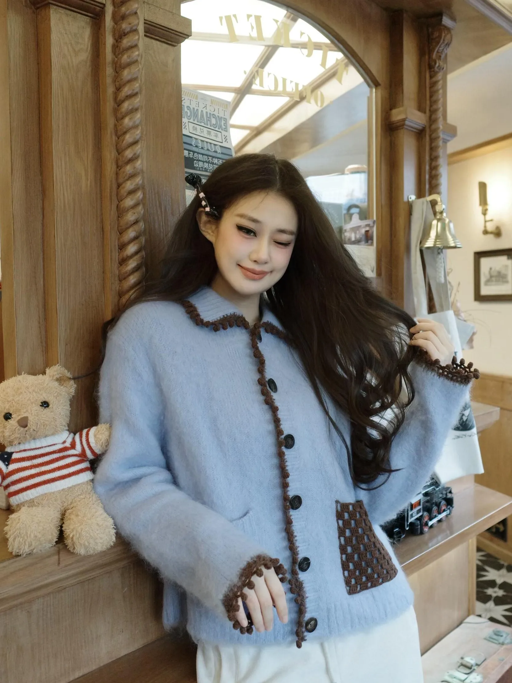 Korean Sle Lazy Soft Cozy Women's Knitted Outerwear 2026 New Light Mature High-End Feeling Retro Personali Loose Sweater ... - AliExpress Sweaters&Jumpers