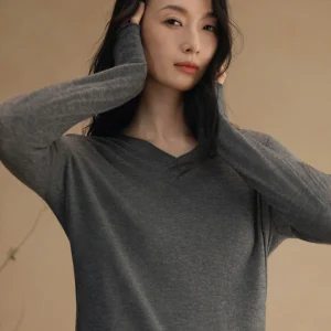 Pure Camere V-Ne Knitted Sweater Water-Soluble Silk Substitute Patent Proc Loose Fit Women's Long Sve Top - AliExpress Sweaters&Jumpers