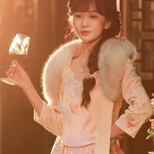 Silk Satin Sexy Lace ter Vest Outerwear V-ne High-End Sensation ort Sle Chinese Hanfu Women's Faion Autumn 2025 - AliExpress Sweaters&Jumpers