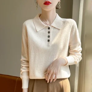 Autumn and Winter New Wool Collar Women's Sweater Fashion Style Slimming Youthful-Looking Knitted Bottomi - AliExpress Sweaters&Jumpers