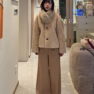 Cloud Warm Sun High Densi Milk Camel Color Environmental Protection Furry Jaet Top Women's Loose Fit Long Sve Coat - AliExpress Sweaters&Jumpers