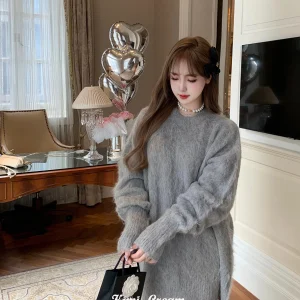 Kimicoy Women's Soft Cozy round Ne Knitwear Alpaca Wool Winter Lazy Sle Overhead Sweater Loose Fit Long Sve Color - AliExpress Sweaters&Jumpers