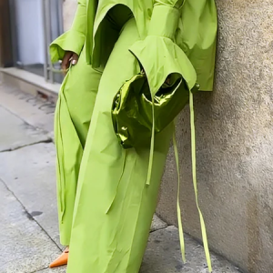 Cotton Urban Plain Wide Leg Pants, Pants, color:Green|size:XXL, Stylewe