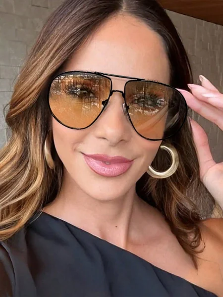 Urban Plain Sunglasses, Sunglasses, color:Brown|size:One-size, Stylewe - Image 2