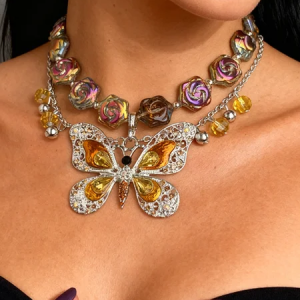 Butterfly Tassel Necklace, Necklaces, color:As Picture|size:One-size, Stylewe