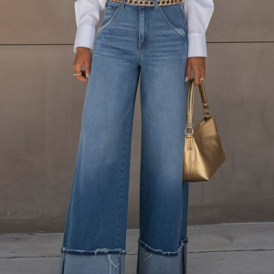 Pockets Casual Loose Jeans With No Belt, Jeans, color:Blue|size:XXL, Stylewe