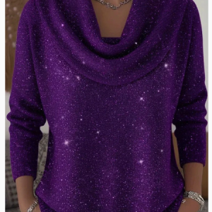 Women Plain Spring/Fall Casual Long Sleeve Crew Neck Cotton Sweater, JustFashionNow Sweaters, color:Color6|size:3XL
