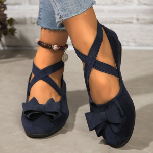 All Season Elegant Plain Fleece Mary Jane, JustFashionNow Flats, color:Purplish Blue|size:43