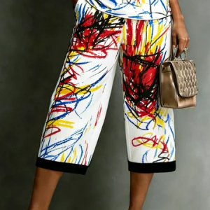 Casual Graffiti Straight Pants Shorts, Shorts, color:As Picture|size:XXL, Stylewe