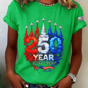 Women Striped Short Sleeve Tee T-shirt Crew Neck Casual Summer Top, JustFashionNow T-Shirts, color:Green|size:XS