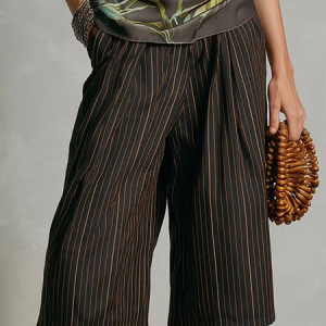 Urban Striped Printing Straight Shorts, Shorts, color:Brown|size:XXL, Stylewe