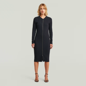 2 Way Slim Rib Dress - Dark blue - Women, Dresses, G-Star RAW catalog
