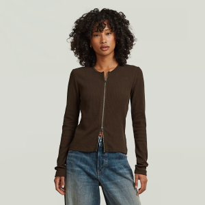 2-Way Slim Rib T-Shirt - Brown - Women, T-Shirts, G-Star RAW catalog