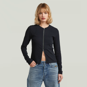 2 Way Slim Rib T-Shirt - Dark blue - Women, T-Shirts, G-Star RAW catalog