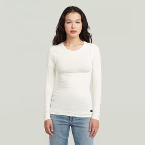 2nd Skin Long Sleeve T-Shirt - White - Women, T-Shirts, G-Star RAW catalog