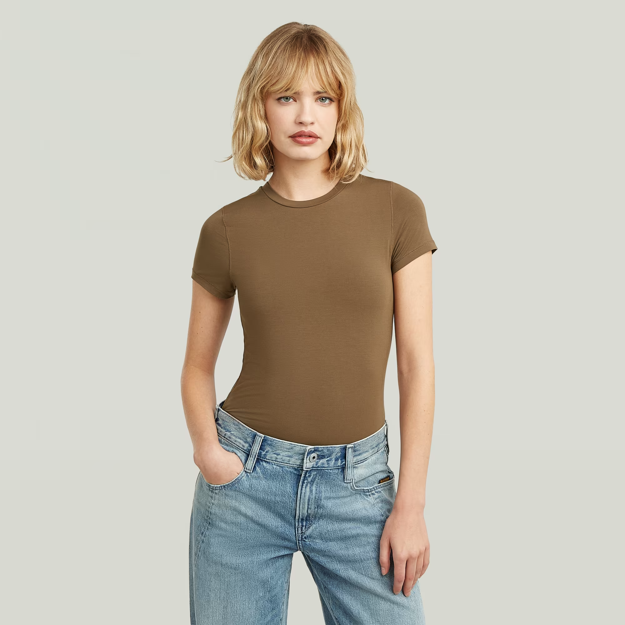 2nd Skin T-Shirt - Brown - Women, T-Shirts, G-Star RAW catalog