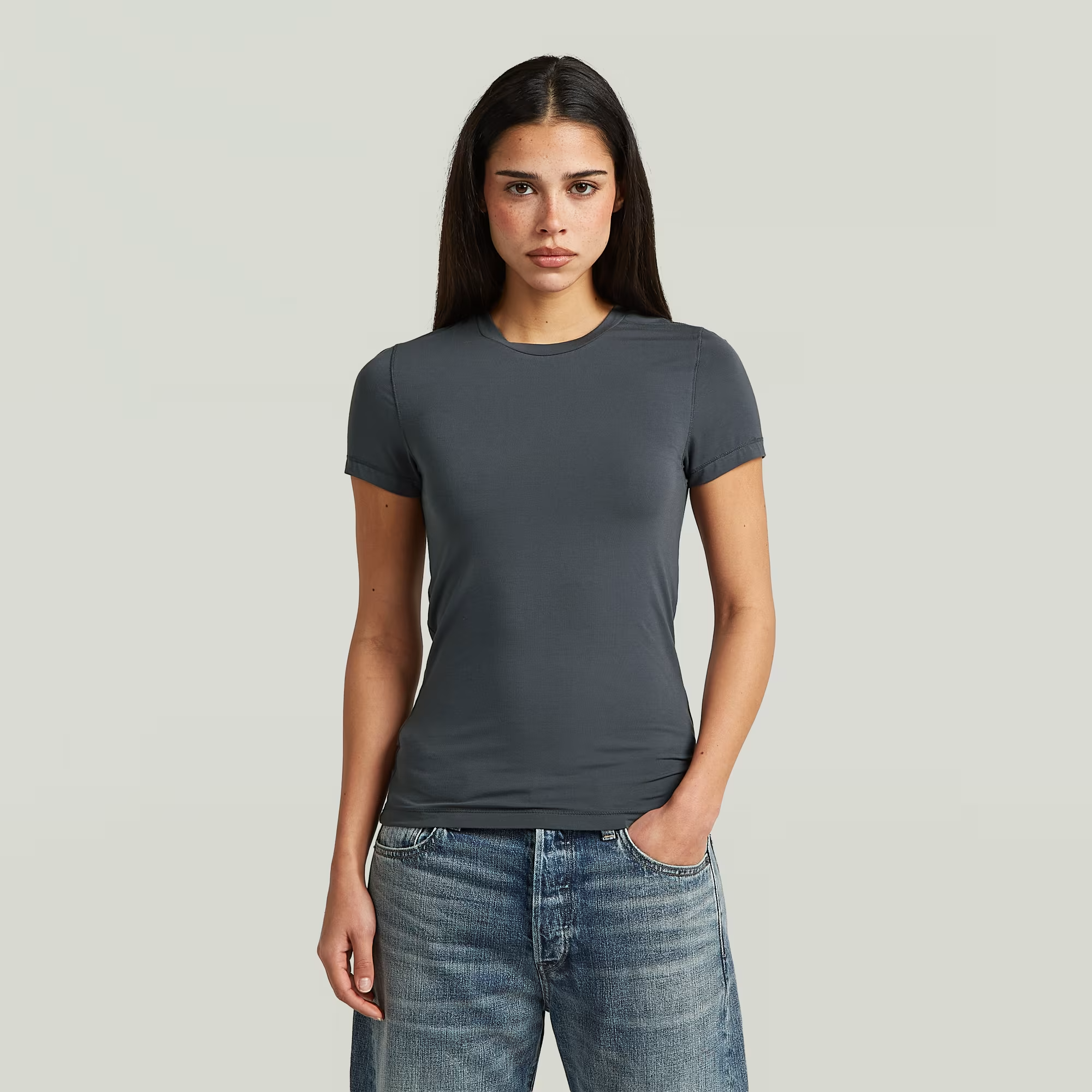2nd Skin T-Shirt - Grey - Women, T-Shirts, G-Star RAW catalog