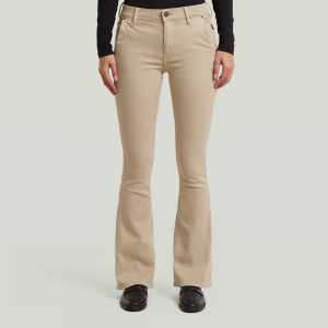 3301 Flare Chino - Beige - Women, Pants, G-Star RAW catalog