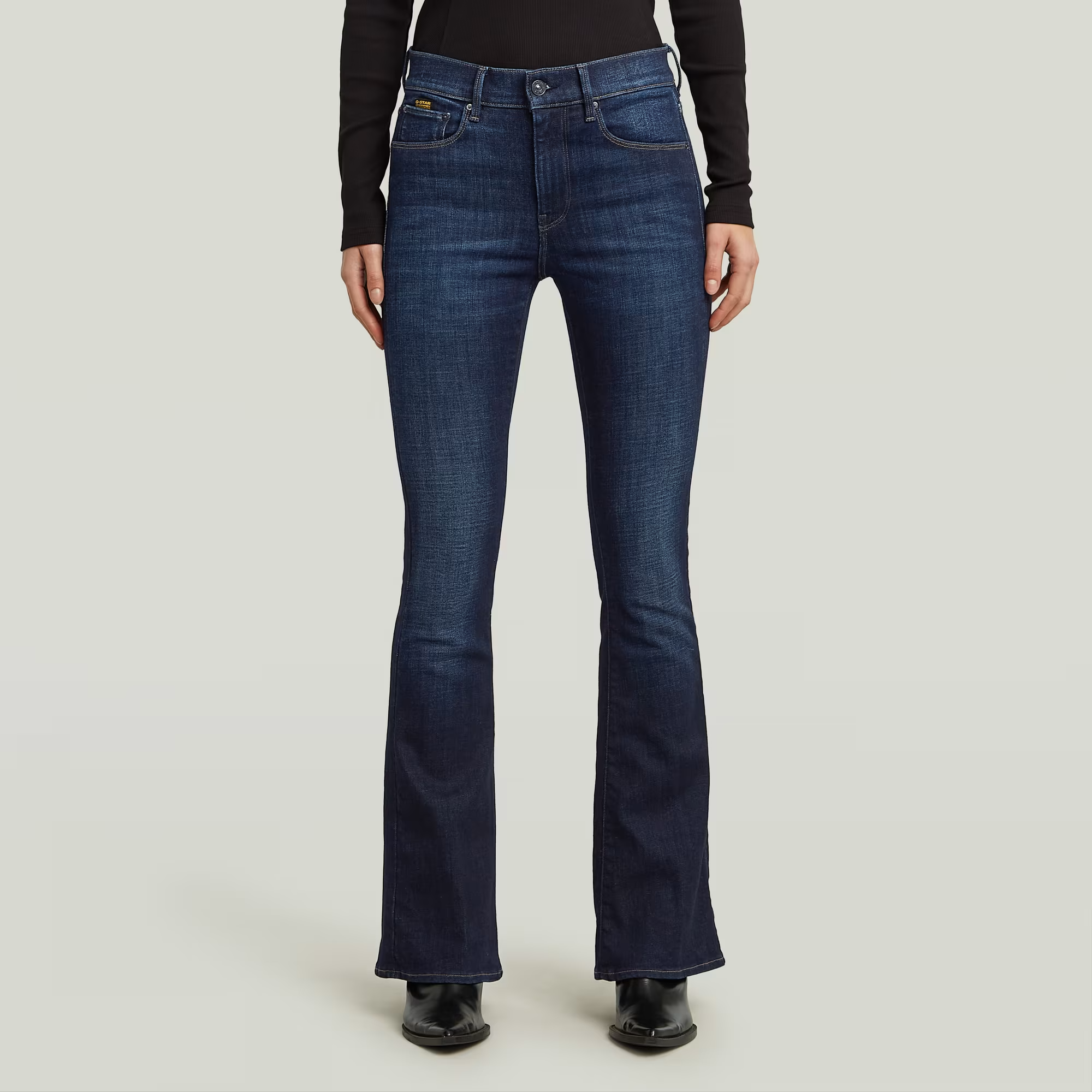 3301 Flare Jeans - rinsed ink blue coated - Women, Jeans, G-Star RAW catalog