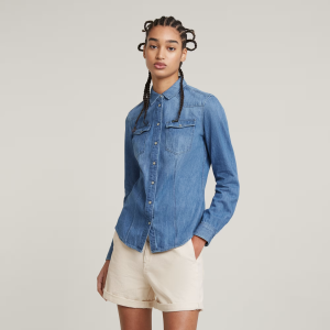 3301 Shirt - Medium blue - Women, Shirts, G-Star RAW catalog