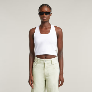 Back Snap Slim Cropped Top - White - Women, T-Shirts, G-Star RAW catalog