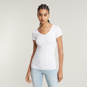 Base V-neck T-Shirt - White - Women, T-Shirts, G-Star RAW catalog