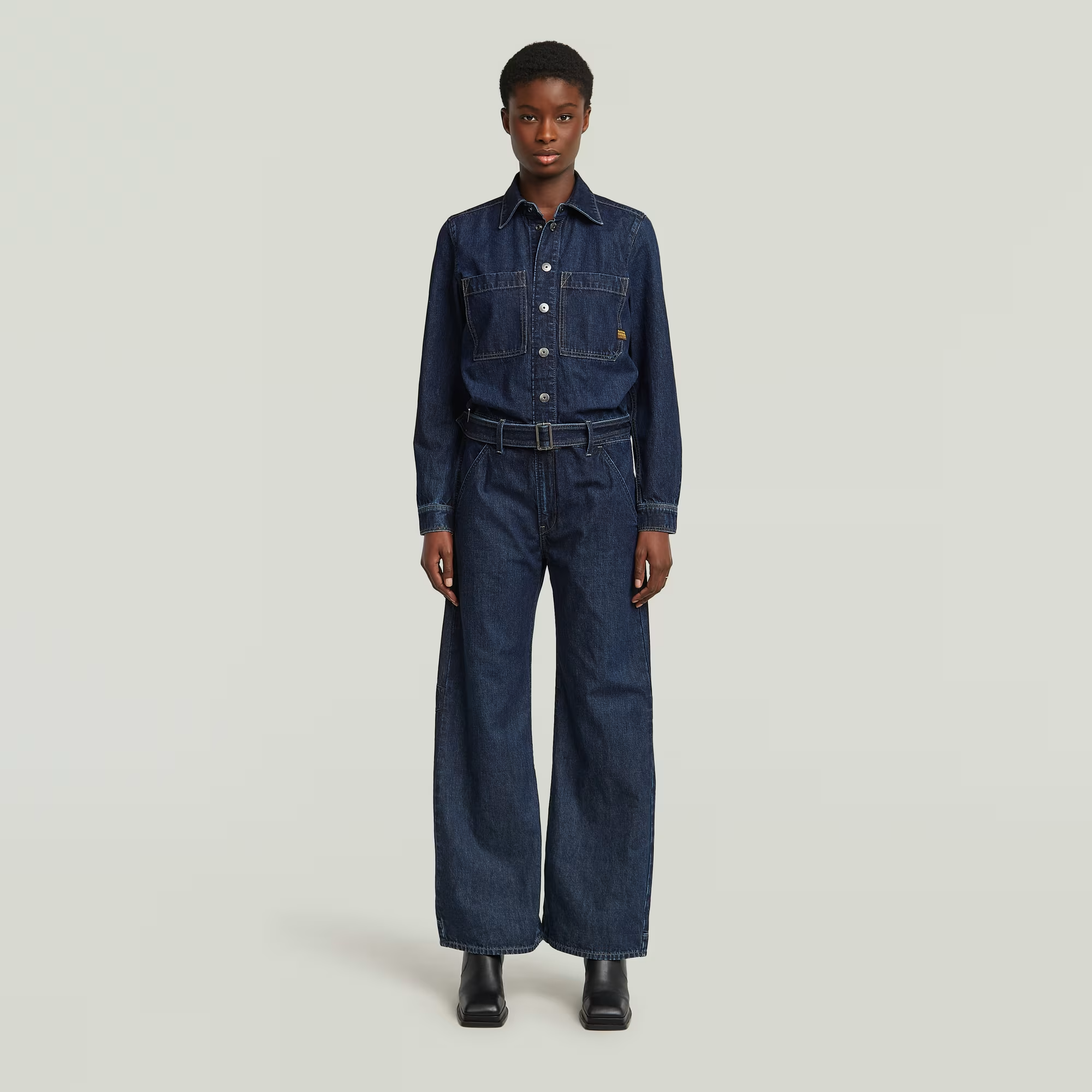 Belted 3D Loose Jumpsuit - worn in eclipse - Women, Jumpsuits-Overalls, G-Star RAW catalog