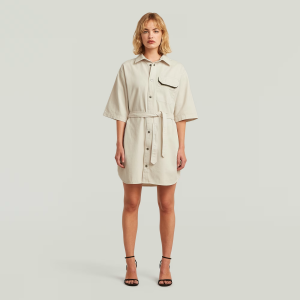 Belted Army Shirt Dress - Beige - Women, Dresses, G-Star RAW catalog