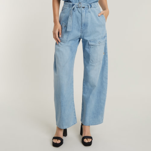 Belted Cargo Loose Jeans - Light blue - Women, Jeans, G-Star RAW catalog