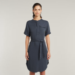 Belted Dress - Grey - Women, Dresses, G-Star RAW catalog