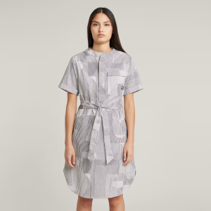 Belted Dress Side Slits - Multi color - Women, Dresses, G-Star RAW catalog
